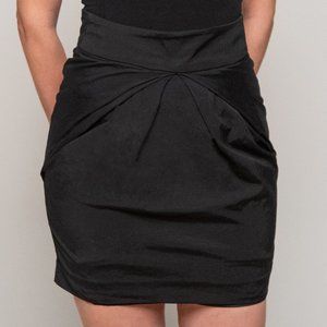 Black Bebe Structured Pencil Skirt